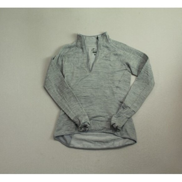 Nike Dri Fit Men Gray Sweater Mock Neck Zipper Broke Size Small - Picture 1 of 7